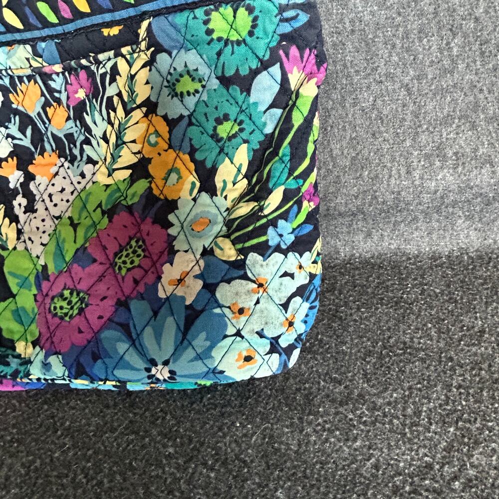 Vera Bradley Midnight Blues floral small tote purse bag travel quilted, vintage - Picture 5 of 11